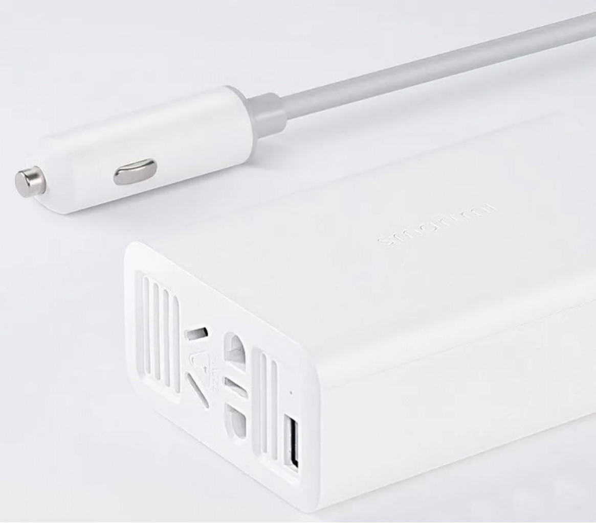 Автомобильное зарядное устройство Xiaomi Zhimi Vehicle Car Inverter 100W White (CZNBQ01ZM)