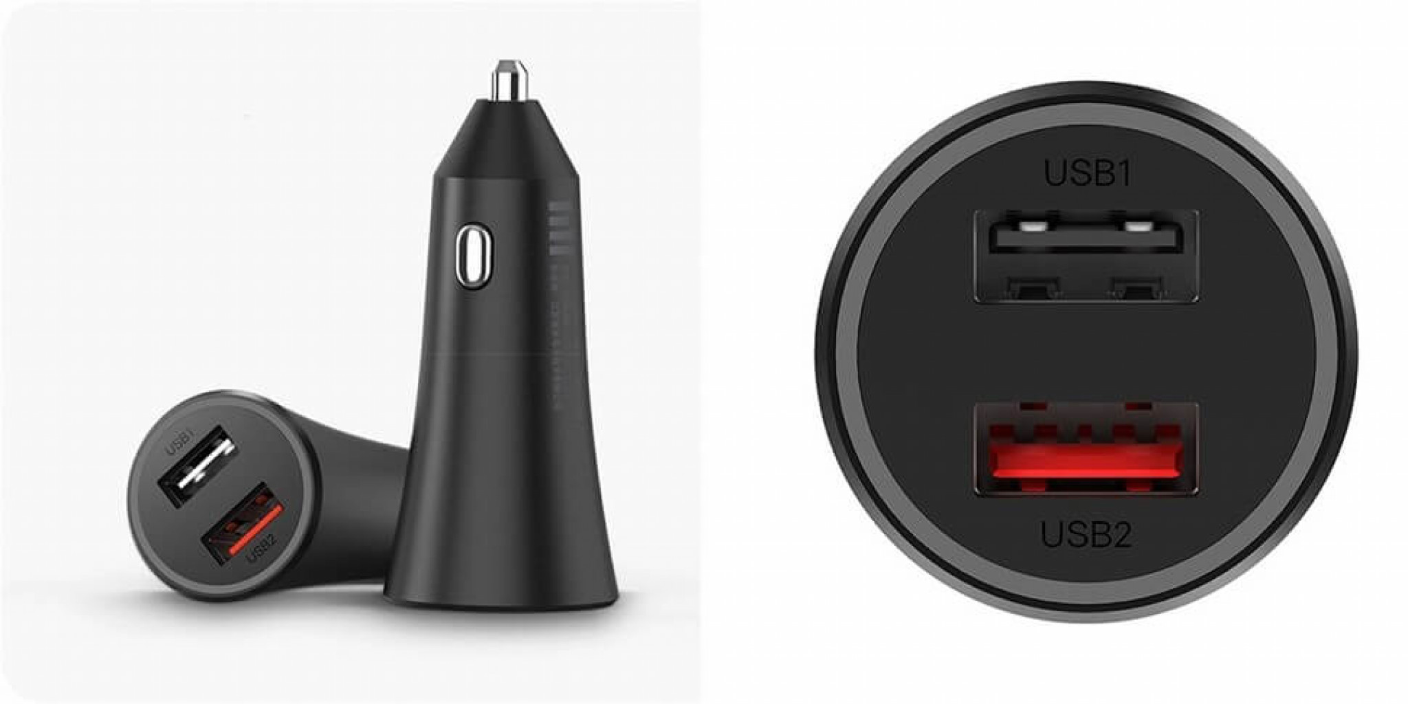 Автомобильное зарядное устройство Mi 37W Dual-Port Car Charger Black (CC06ZM)