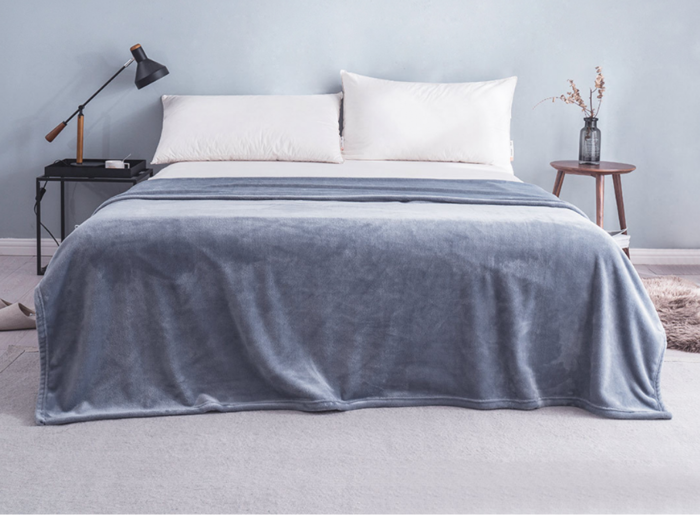 Плед антибактериальный Xiaomi Como Living Warm Velvet Antibacterial Blanket Blue