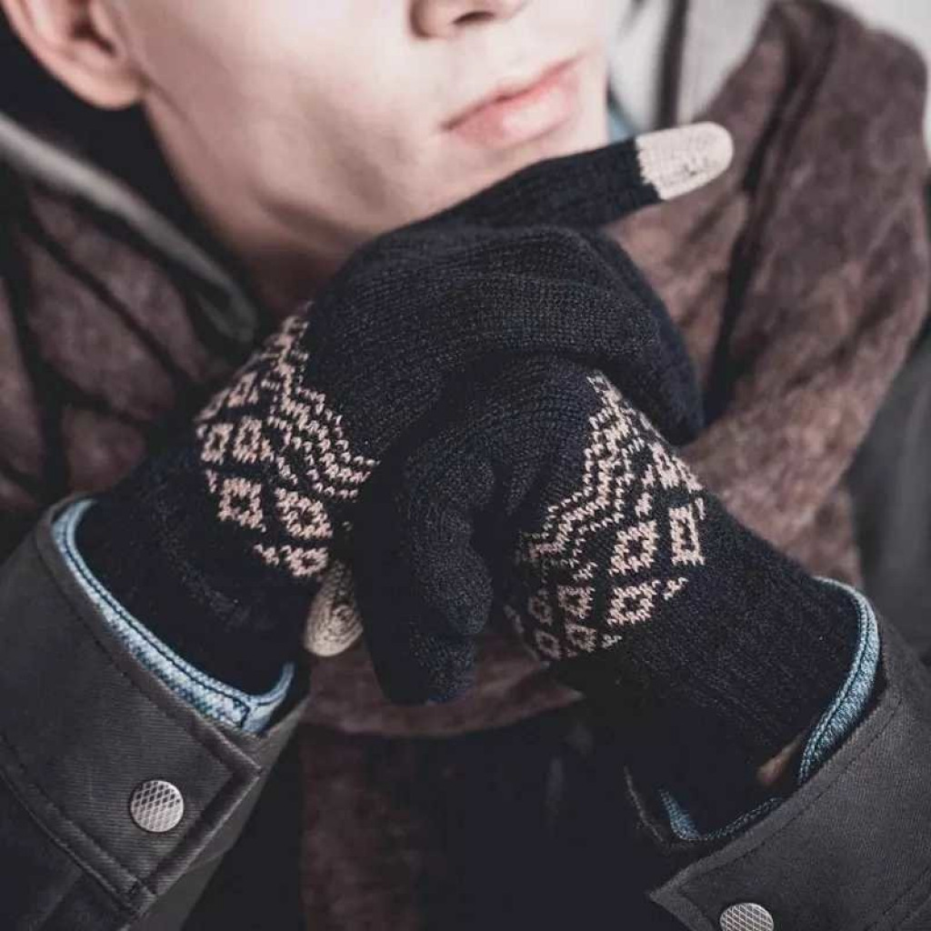 Перчатки для сенсорных экранов Xiaomi FO Touch Gloves Dark blue (ST20190601)