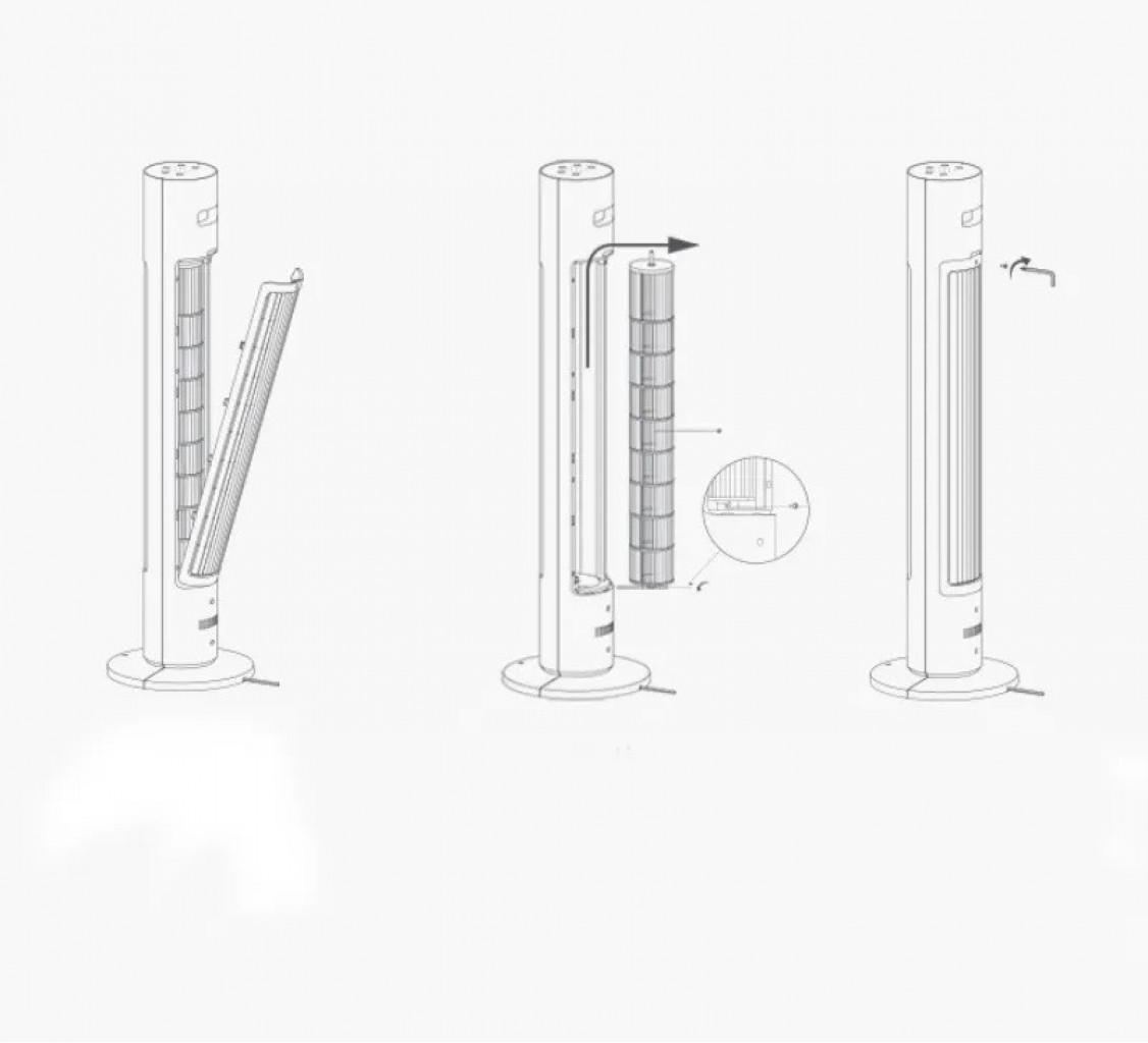 Умный напольный вентилятор Xiaomi Mijia DC Frequency Conversion Tower Fan White (BPTS01DM)