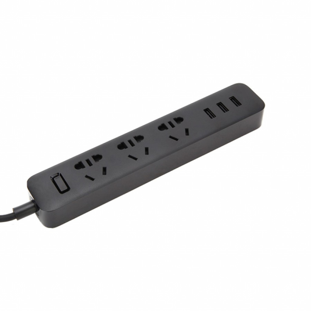 Удлинитель Xiaomi Mi Power Strip 3 Socket + 3 USB Black (XMCXB01QM)