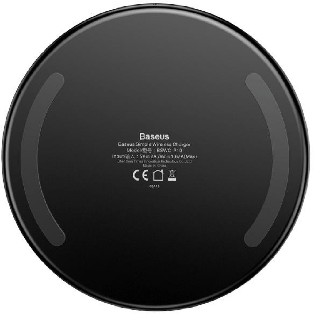 Беспроводное зарядное устройство Baseus Simple Wireless Charger (CCALL-JK02), Беспроводное зарядное устройство Baseus Simple Wireless Charger White (CCALL-JK02)