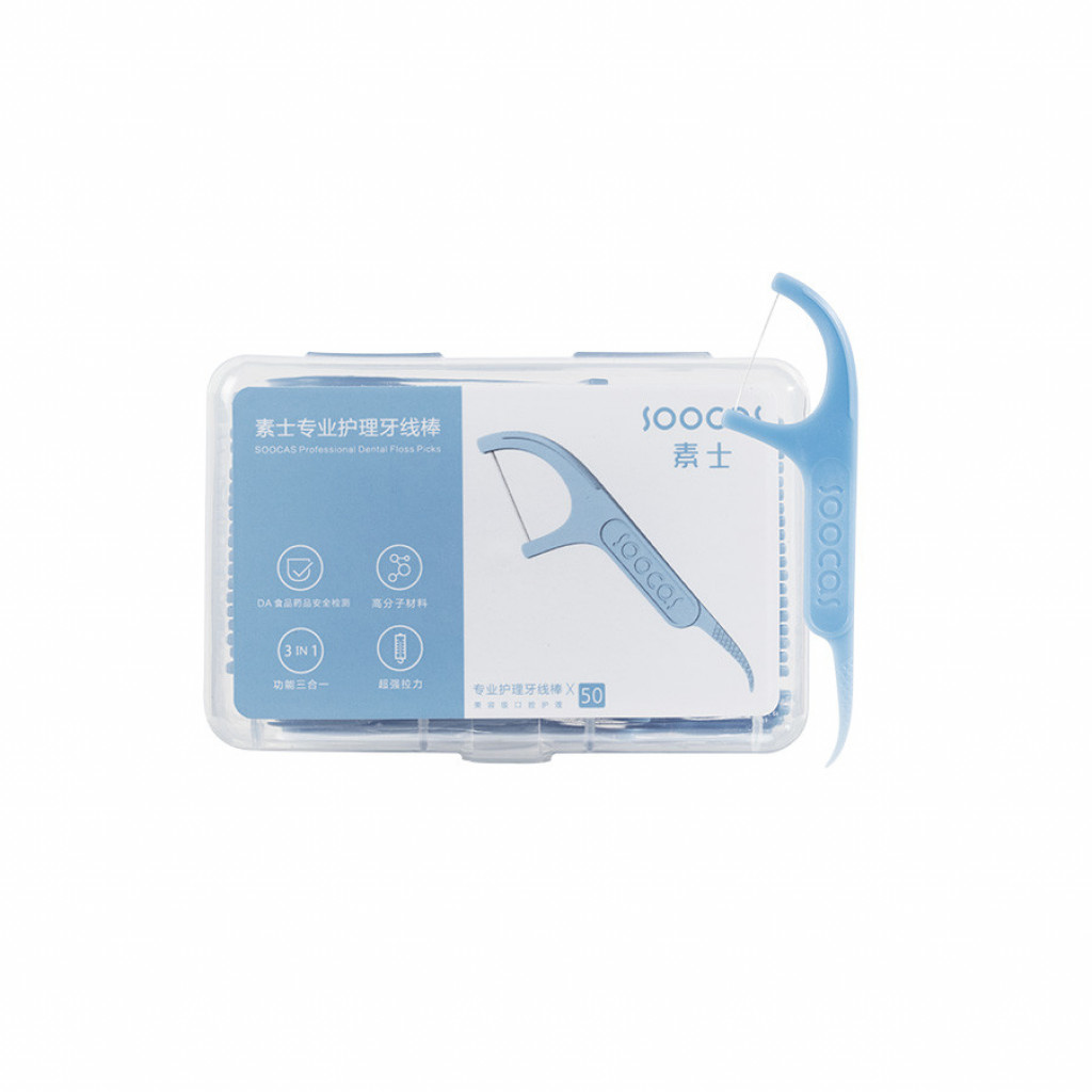 Зубная нить Xiaomi (Mi) Soocas Dental Floss Pick 50 шт Blue (D1-CN1)