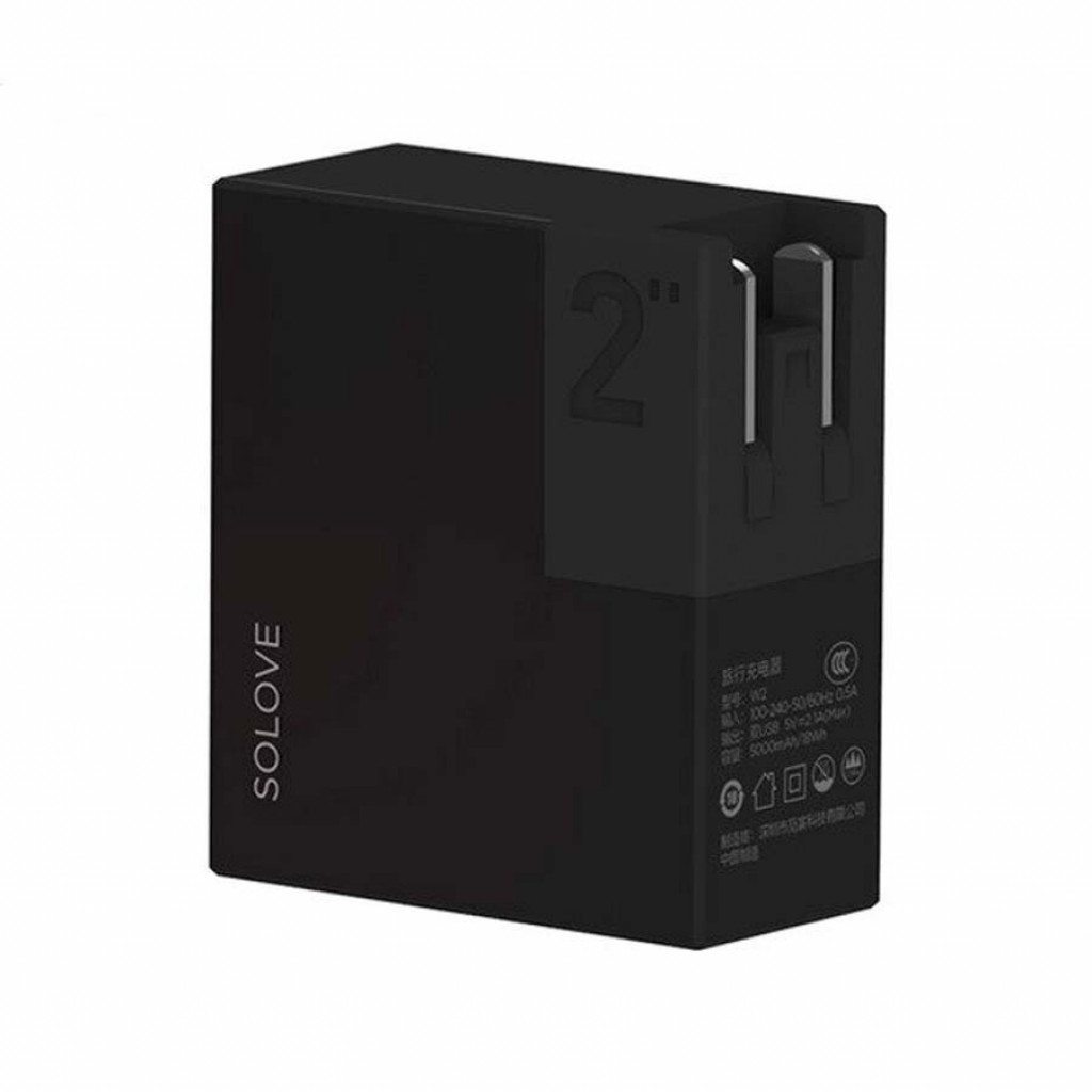 Внешний аккумулятор Xiaomi Mi Solove W2 5000 mAh, Внешний аккумулятор Xiaomi Mi Solove W2 5000mAh Black (W2Black)