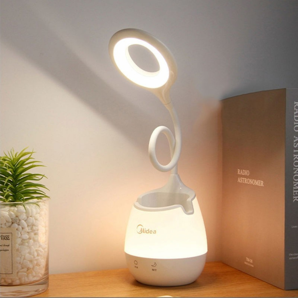 Настольная лампа с подставкой Xiaomi Midea Pen Holder Table Lamp White