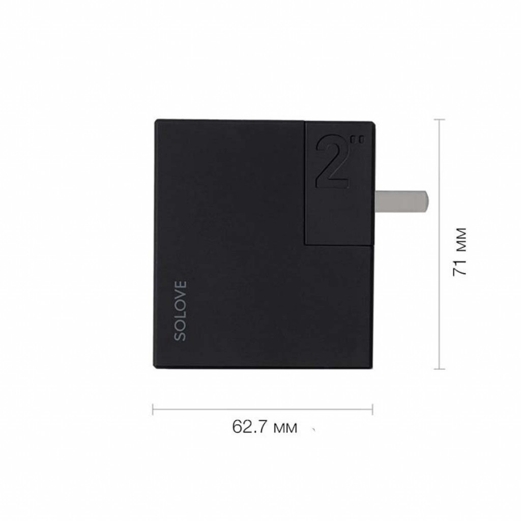 Внешний аккумулятор Xiaomi Mi Solove W2 5000 mAh, Внешний аккумулятор Xiaomi Mi Solove W2 5000mAh Black (W2Black)