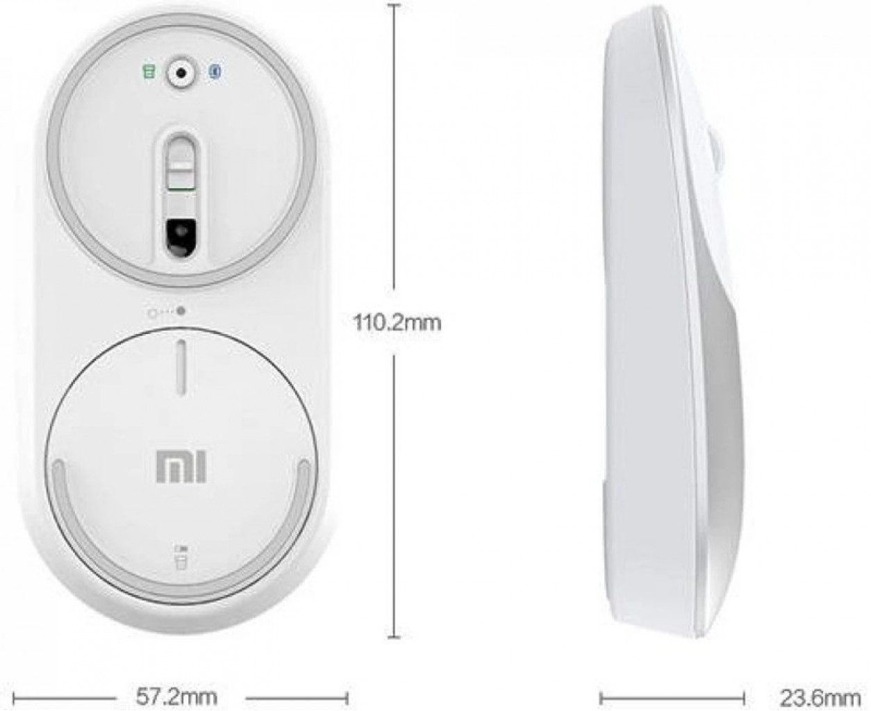 Беспроводная мышь Xiaomi Mi Portable Mouse, Silver (HLK4002CN)