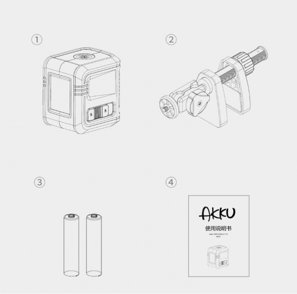 Строительный лазерный уровень Xiaomi Akku Infrared Laser Level Black (AK311)