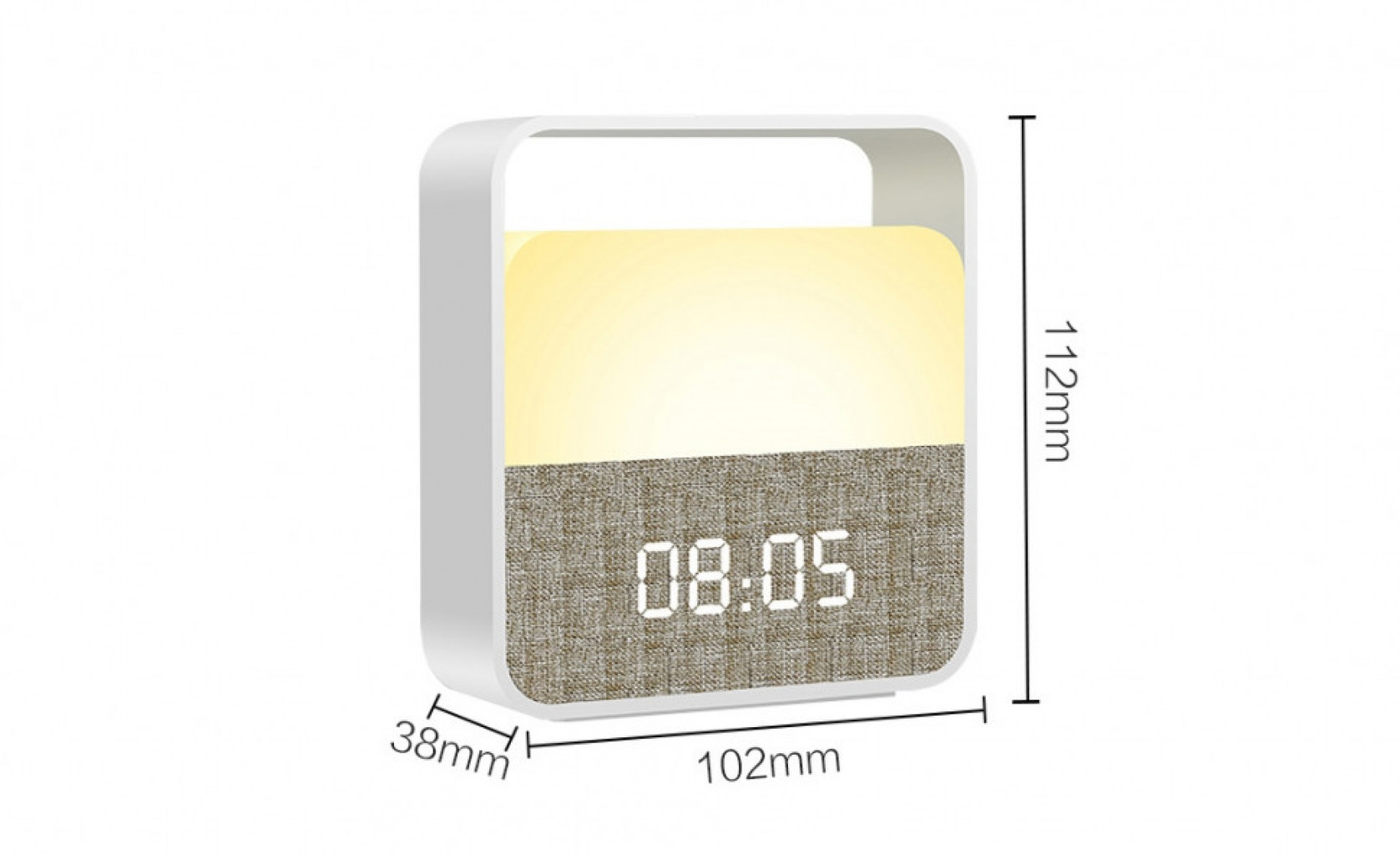 Будильник с ночником Xiaomi Midea Clock Alarm Night Light Elegant, White