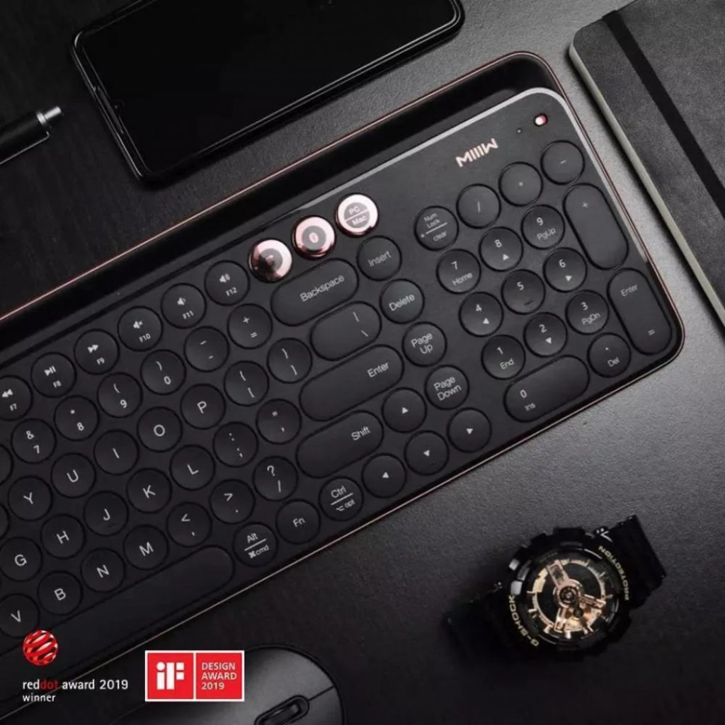 Беспроводная клавиатура Xiaomi MiiiW Keyboard Bluetooth Dual Mode, Black (MWBK01)