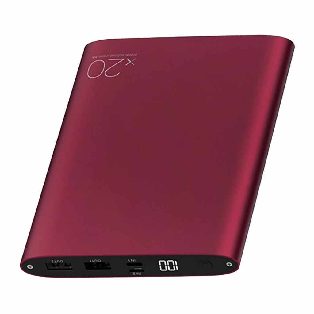 Внешний аккумулятор Xiaomi Solove Power Bank A8-2 20000 mAh, Dark Red (A8-2 Dark Red)