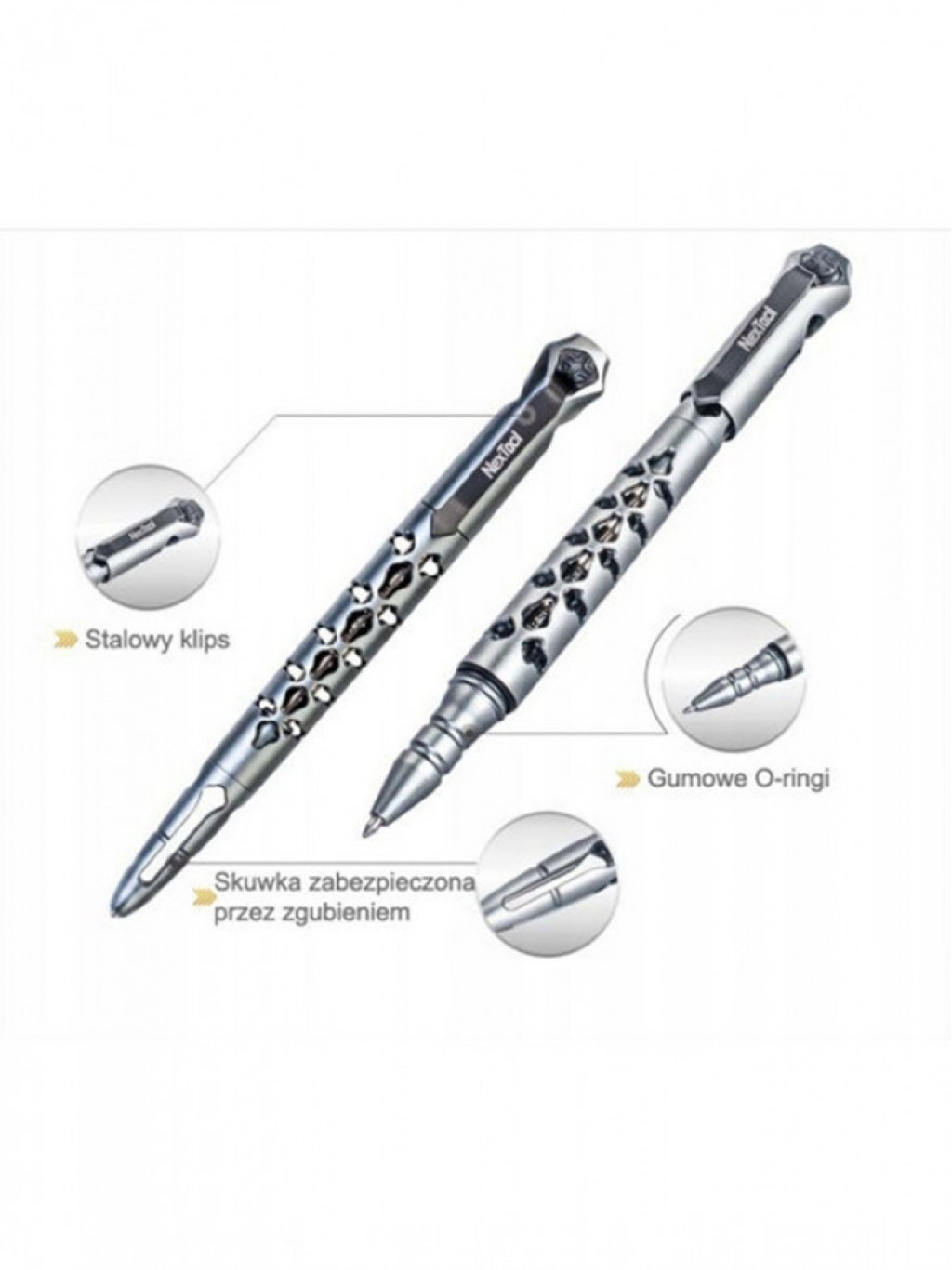 Тактическая ручка Xiaomi NexTool Tactical Pen Silver (KT5506)