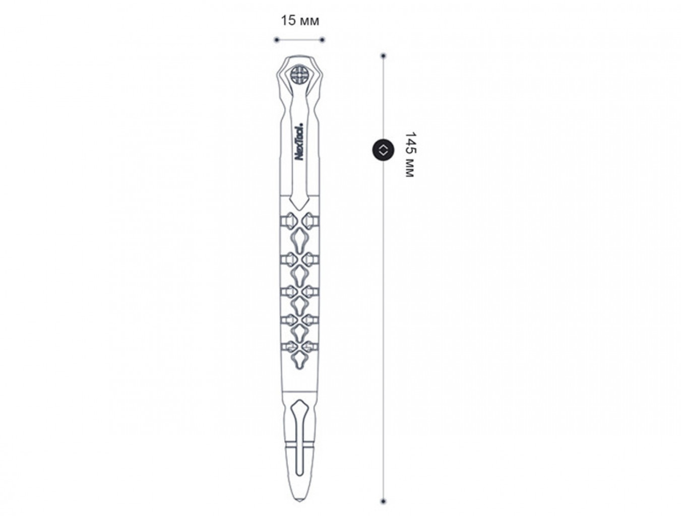 Тактическая ручка Xiaomi NexTool Tactical Pen Silver (KT5506)