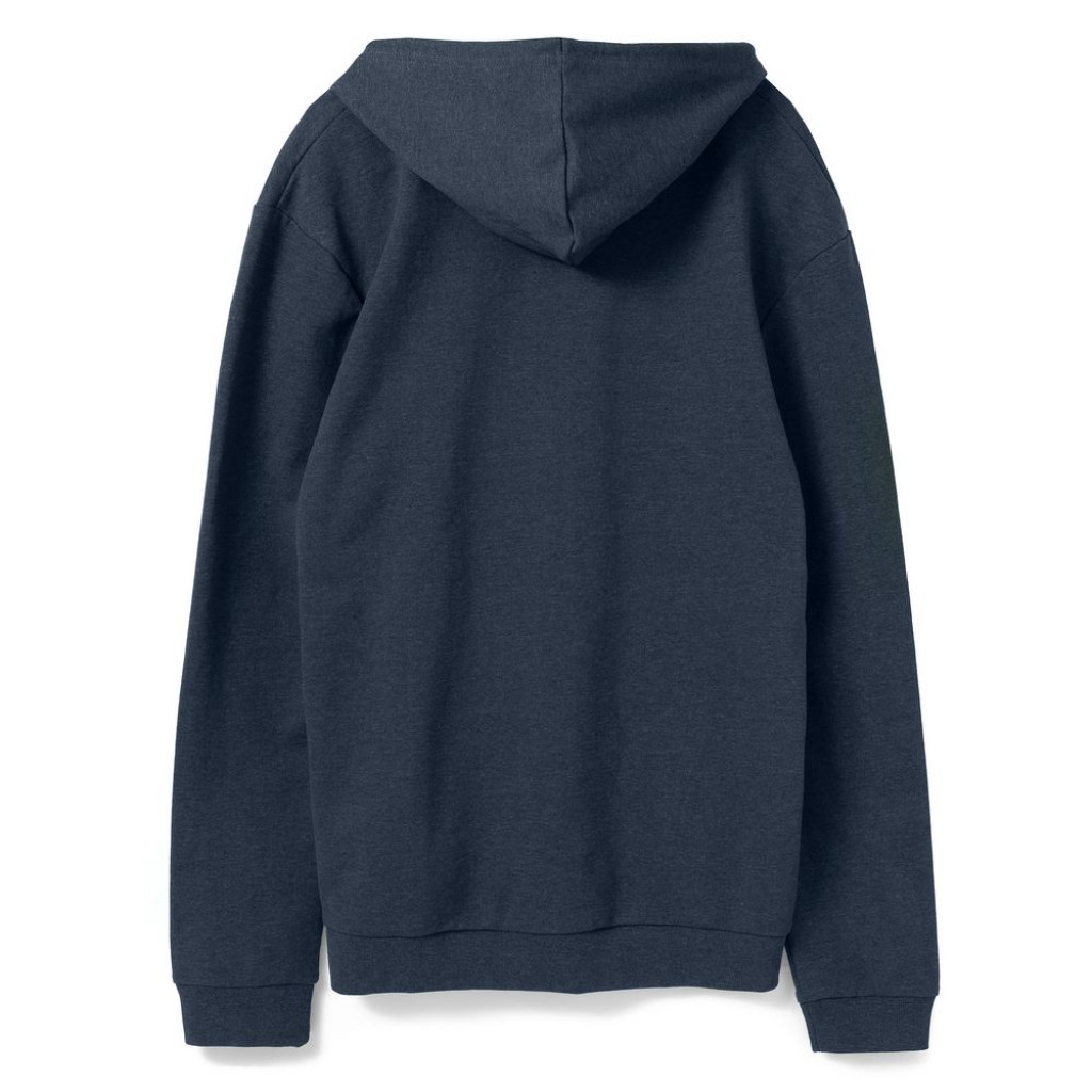 Толстовка с капюшоном унисекс Hoodie, синий меланж, размер XXL