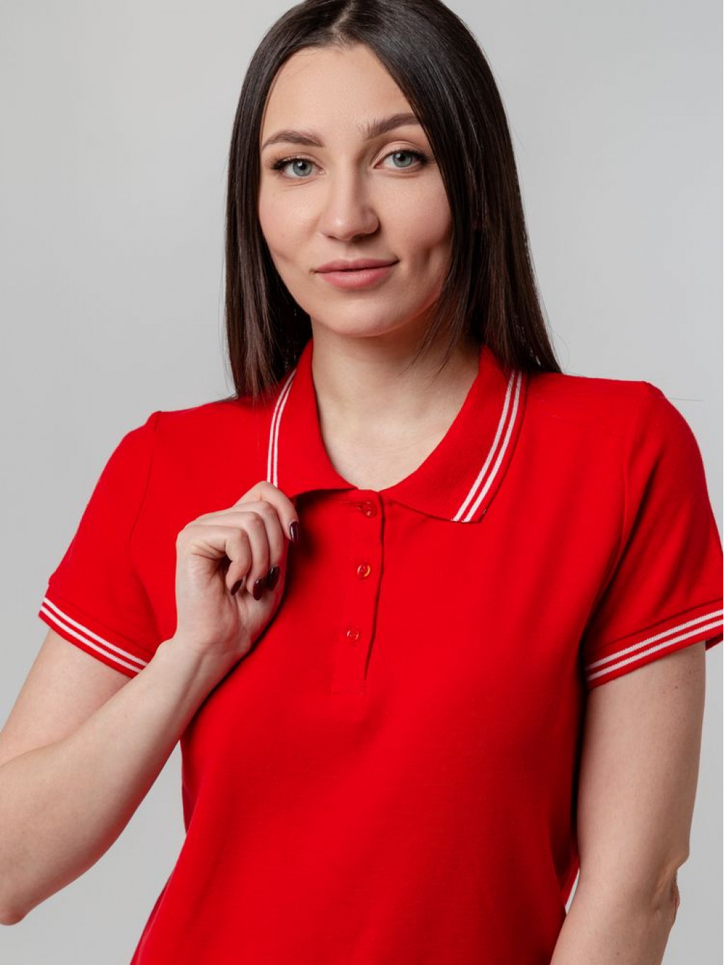 Рубашка поло женская Virma Stripes Lady, красная, размер XL