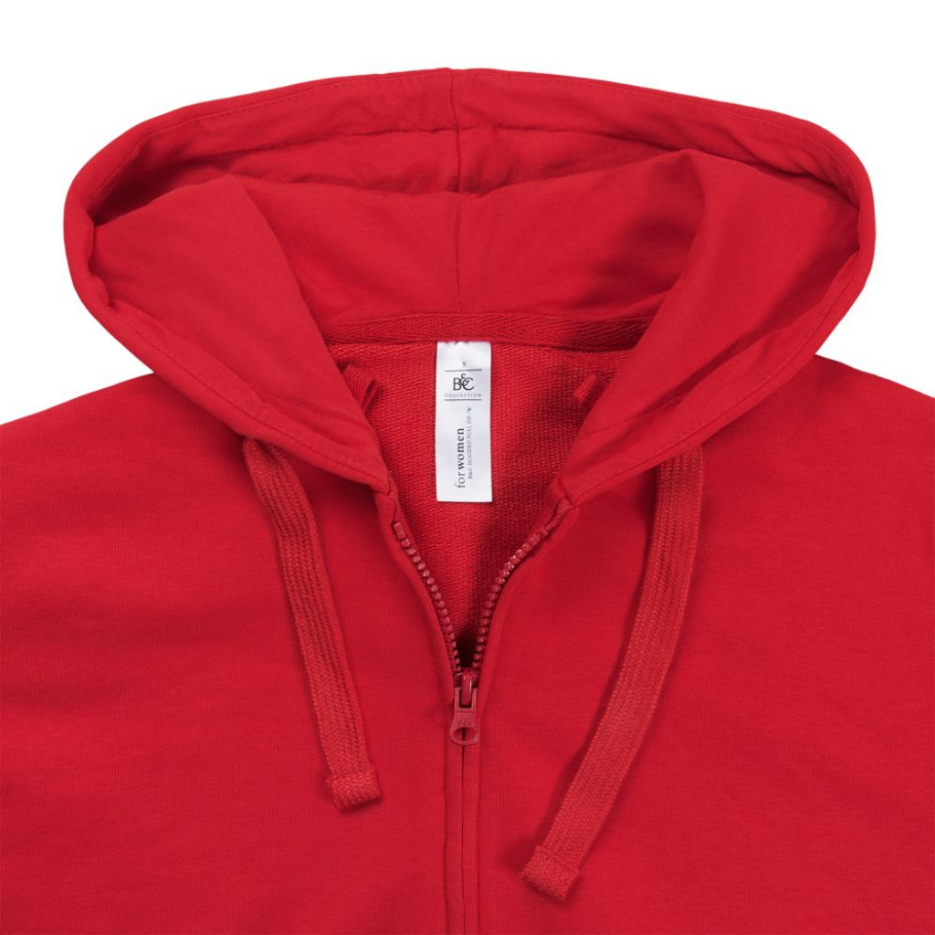 Толстовка женская Hooded Full Zip красная, размер M