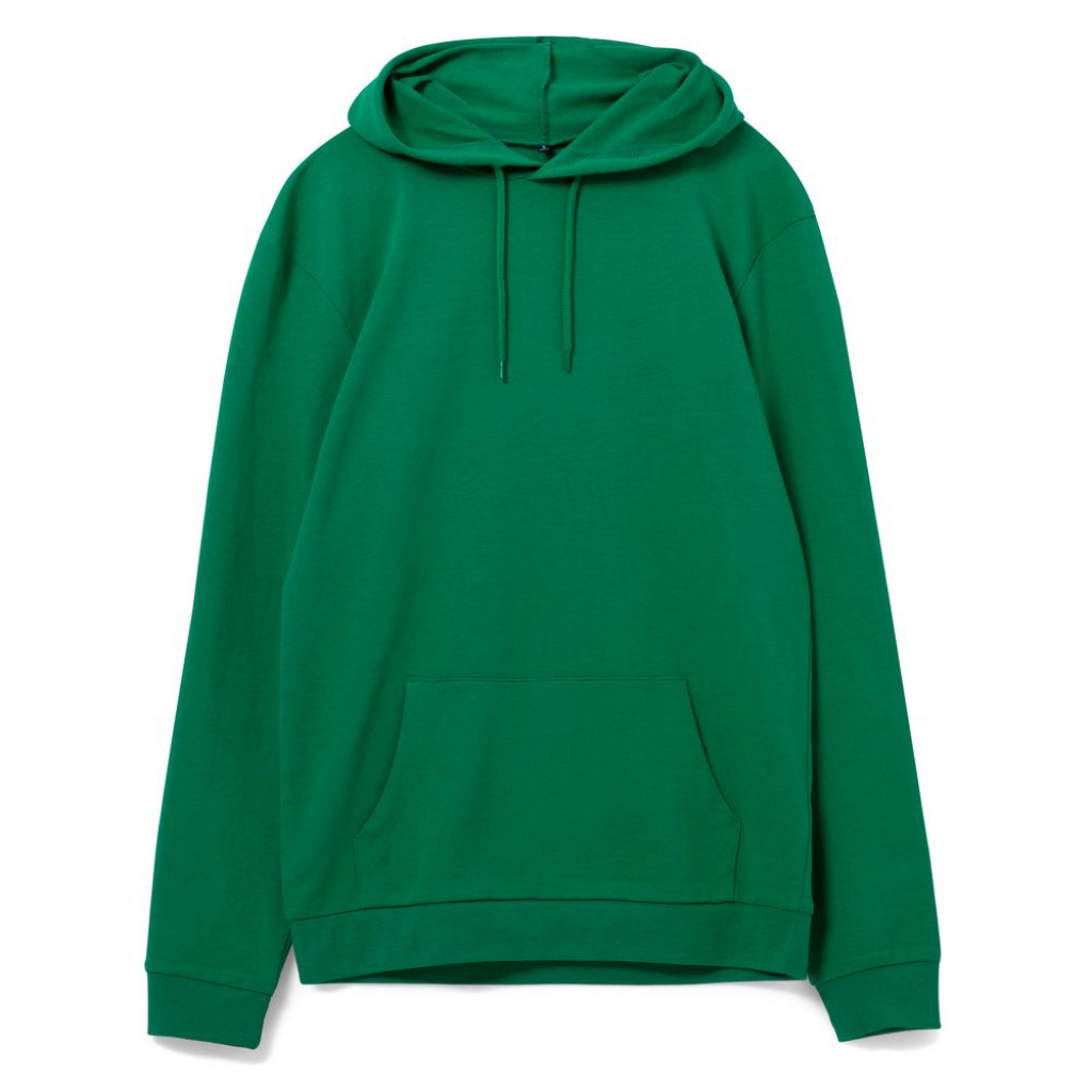 Толстовка с капюшоном унисекс Hoodie, зеленая, размер M