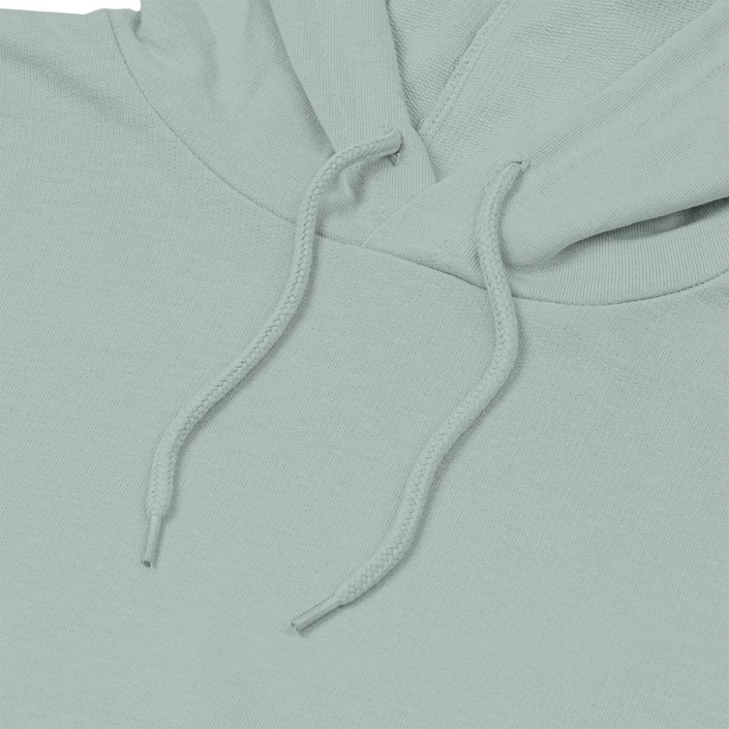 Толстовка с капюшоном унисекс Hoodie, серо-зеленая, размер XS