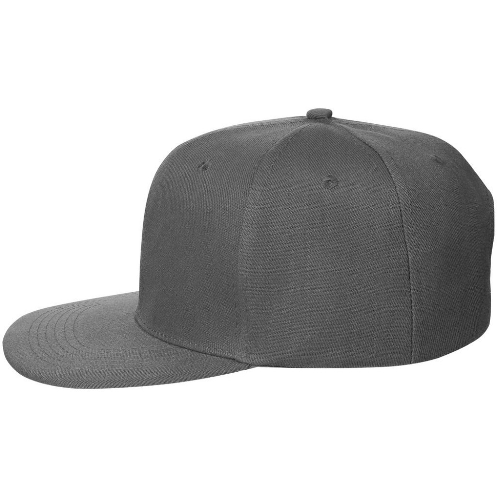 Бейсболка Snapback с прямым козырьком, серая