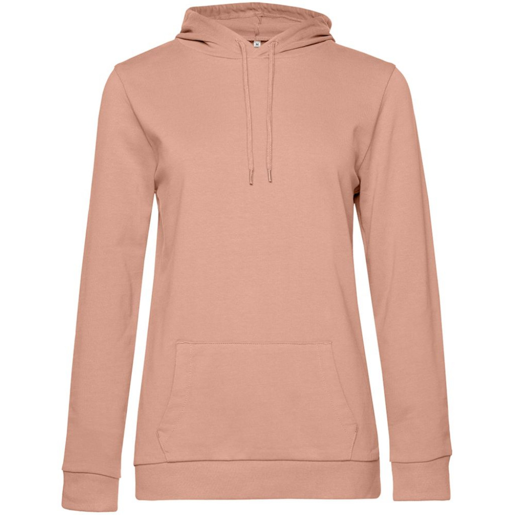 Толстовка с капюшоном женская Hoodie, бежевая (nude), размер XS