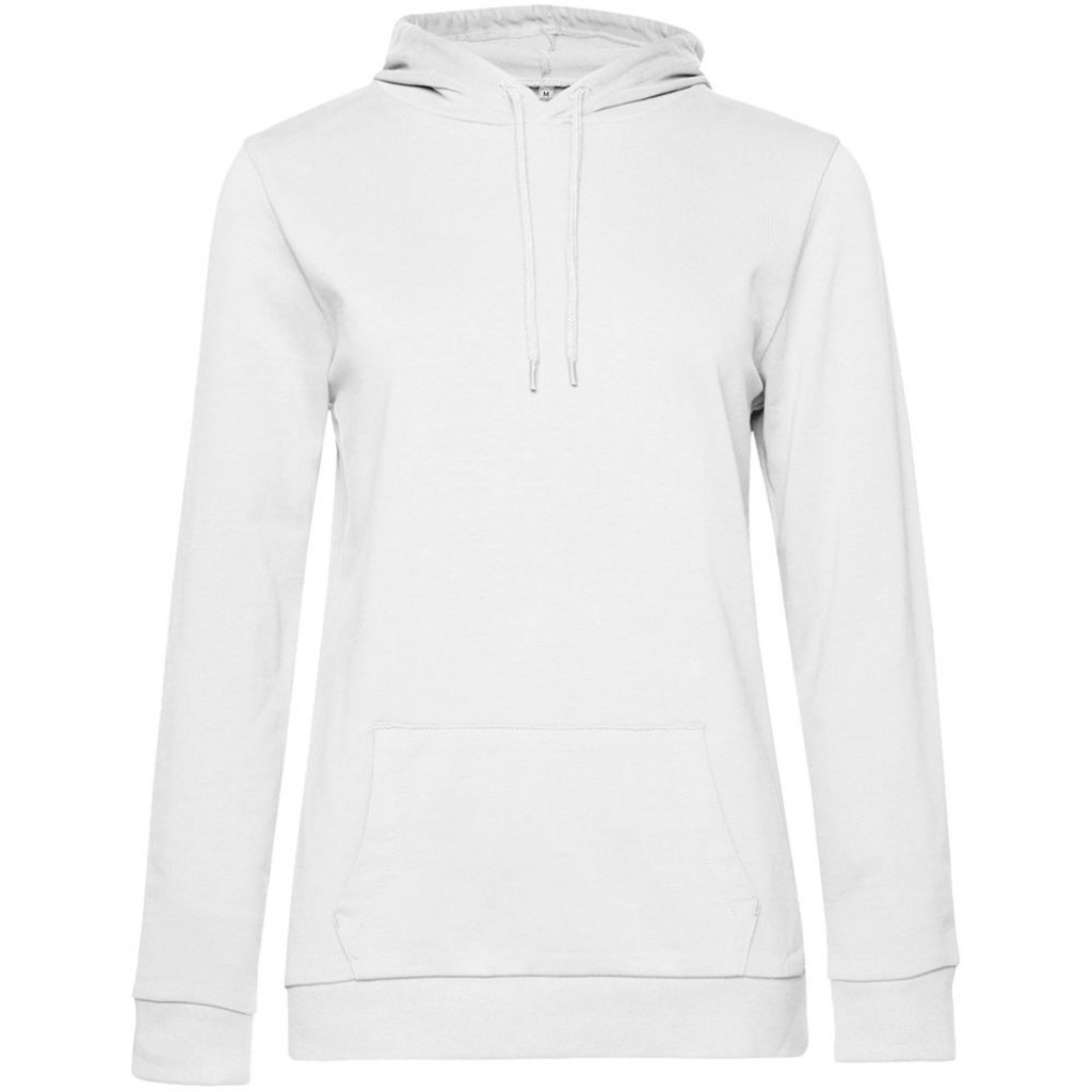 Толстовка с капюшоном женская Hoodie, белая, размер XS