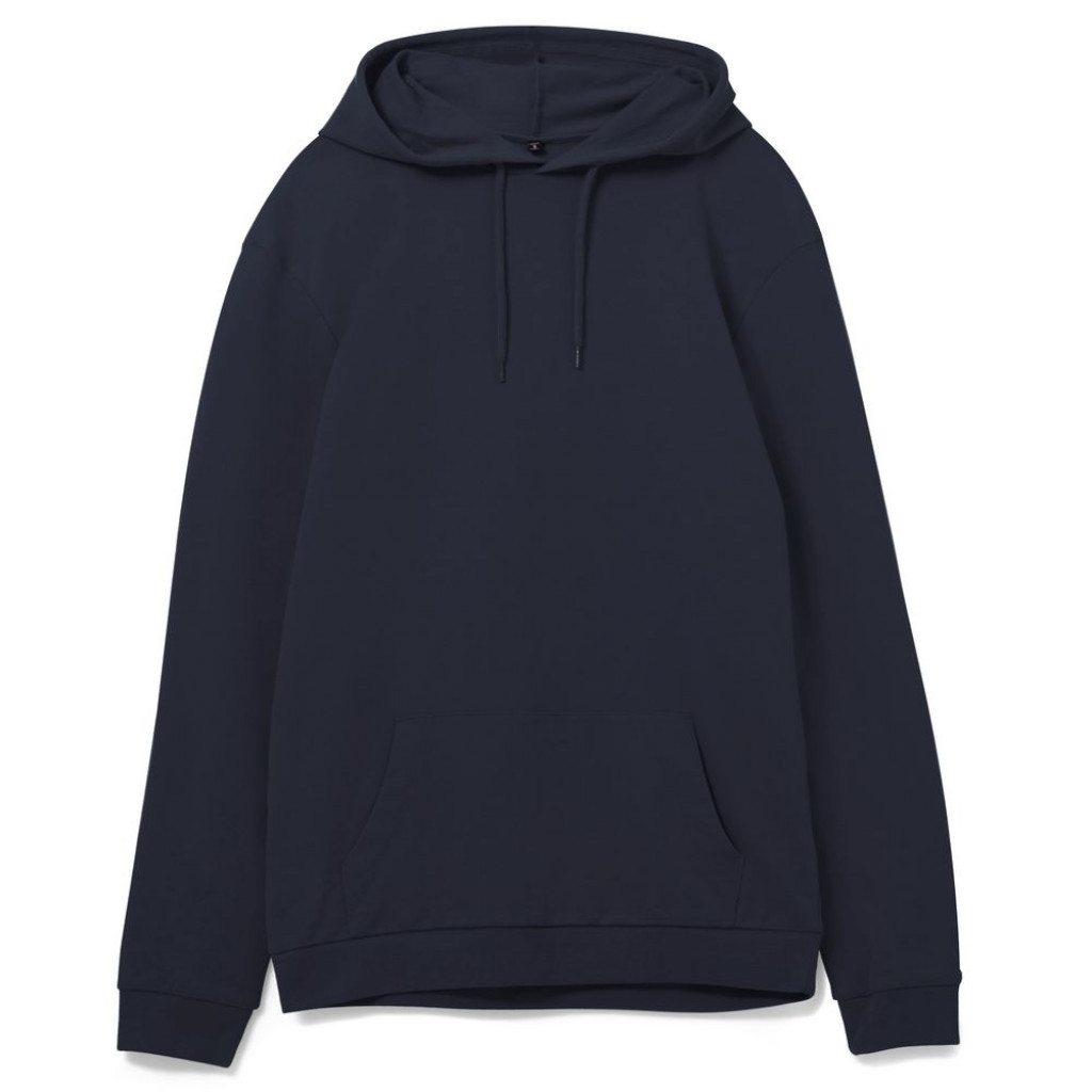 Толстовка с капюшоном унисекс Hoodie, темно-синяя, размер XXL