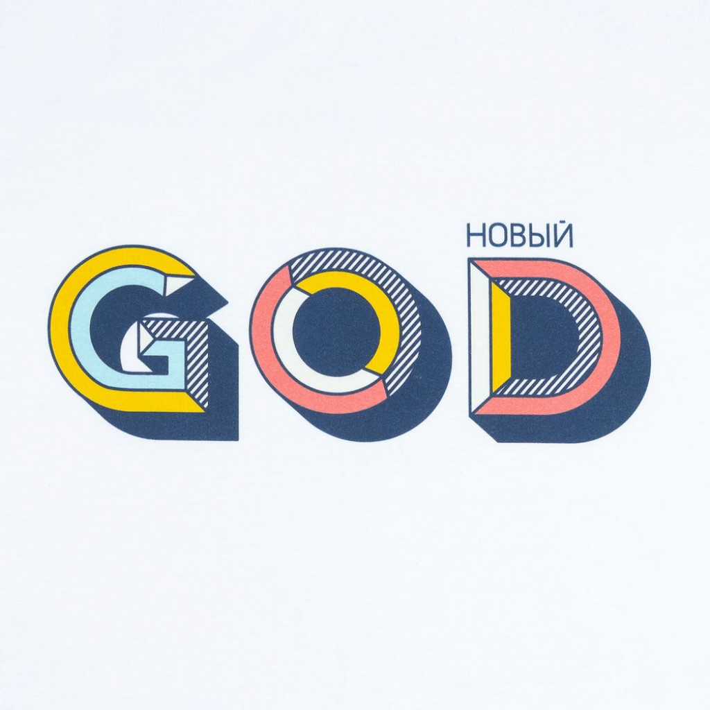 Футболка женская «Новый GOD», белая, размер M