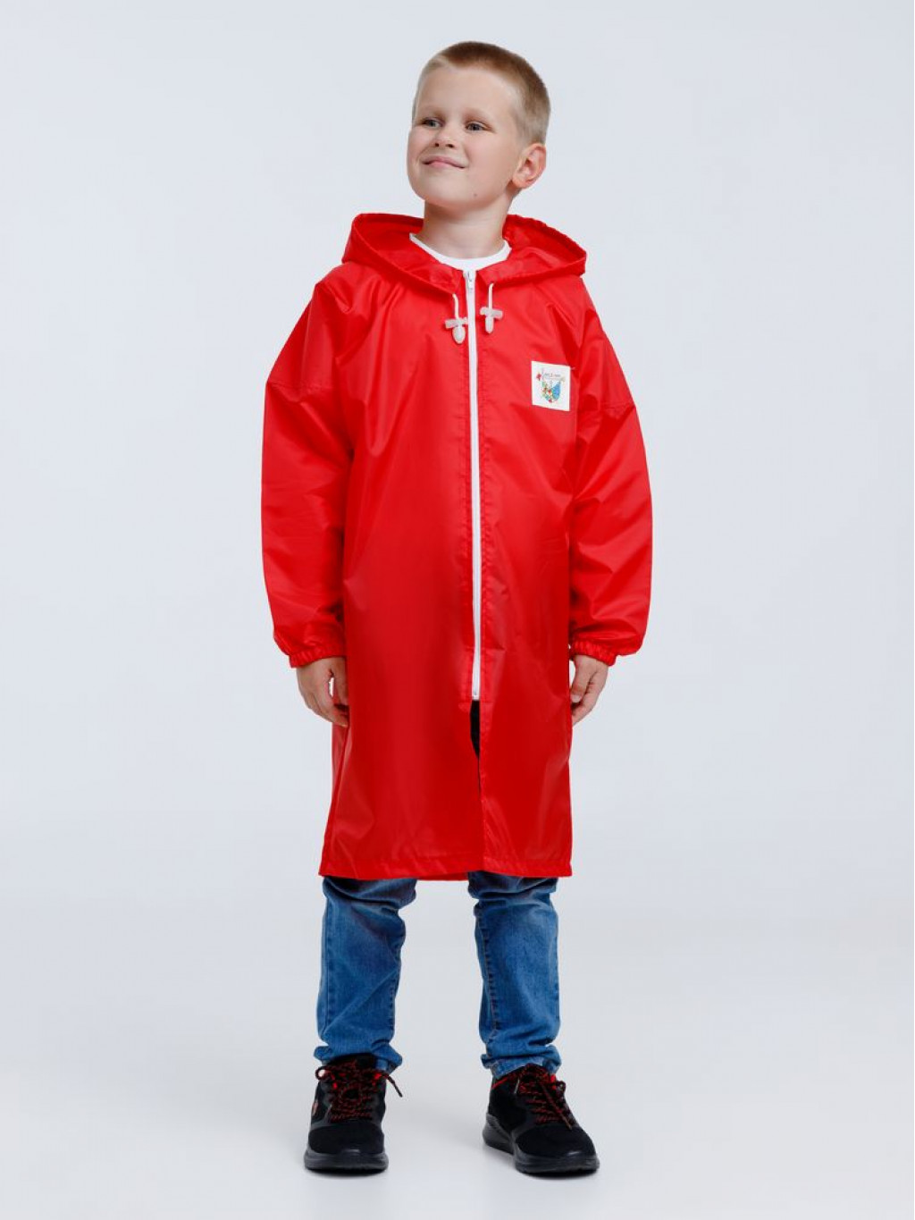 Дождевик детский Rainman Kids красный, 7-9 лет