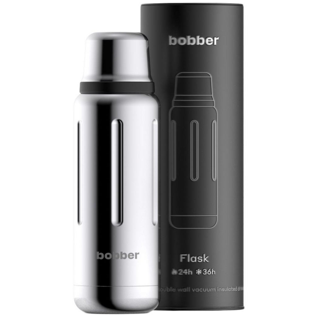 Термос Flask 470, вакуумный, стальной зеркальный