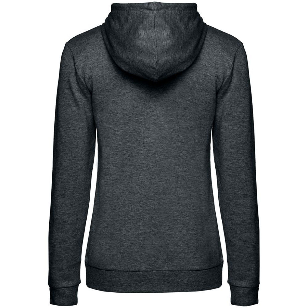 Толстовка с капюшоном женская Hoodie, серый меланж (антрацит), размер XS