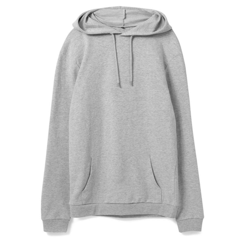 Толстовка с капюшоном унисекс Hoodie, серый меланж, размер XXL