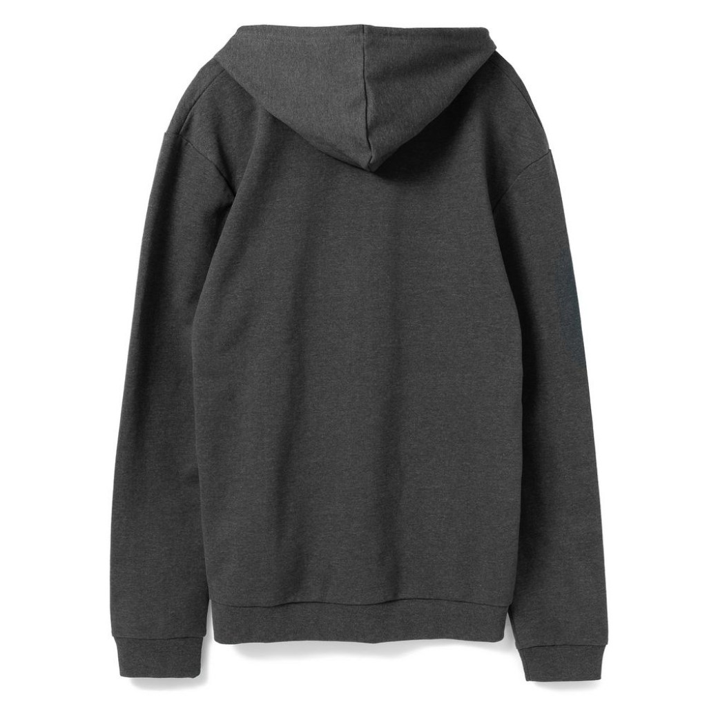 Толстовка с капюшоном унисекс Hoodie, серый меланж (антрацит), размер XS