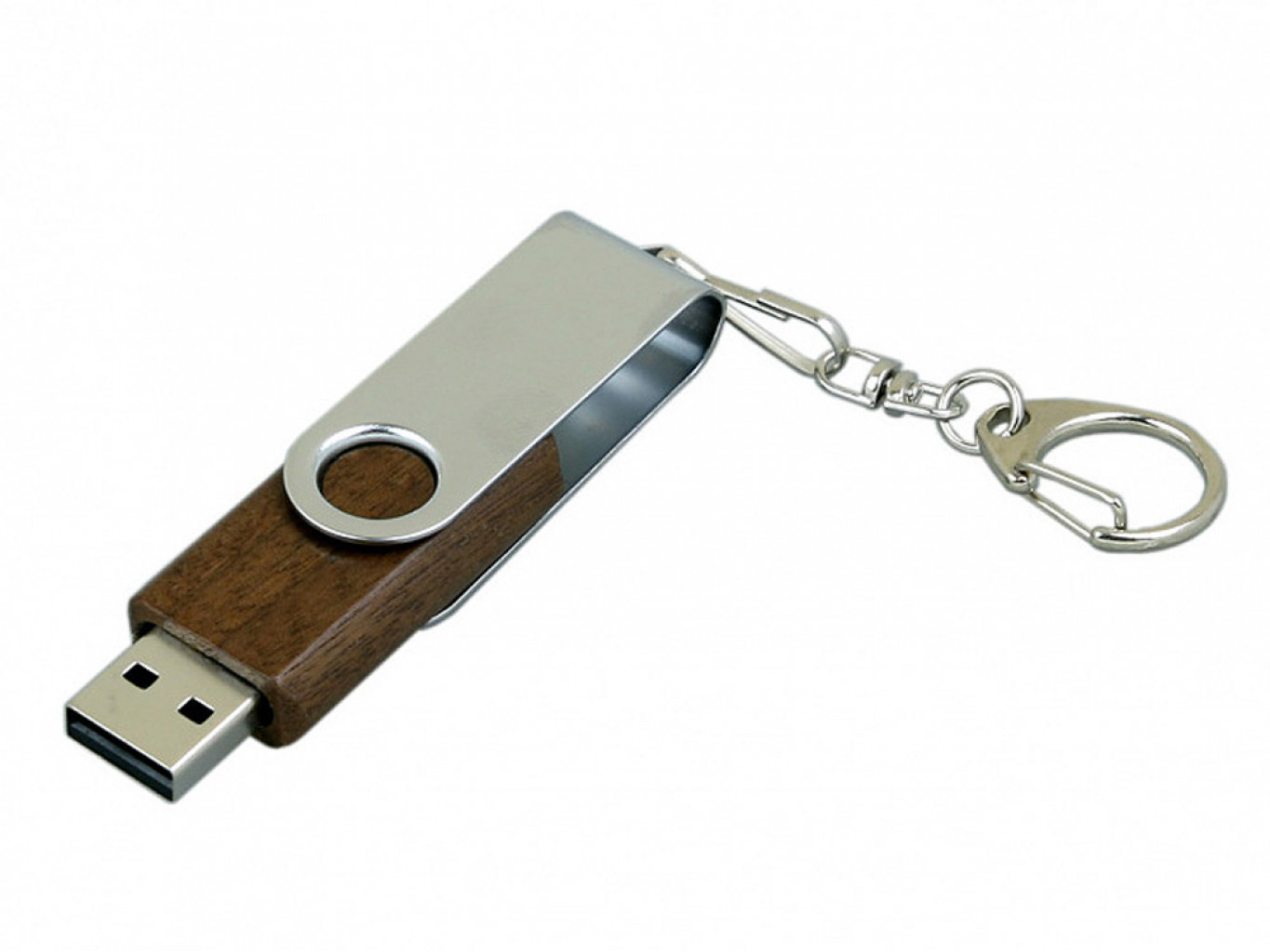 USB 2.0- флешка промо на 16 Гб с поворотным механизмом