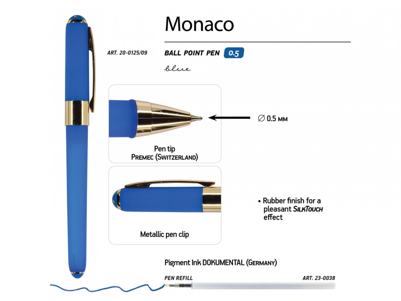 Ручка пластиковая шариковая «Monaco»