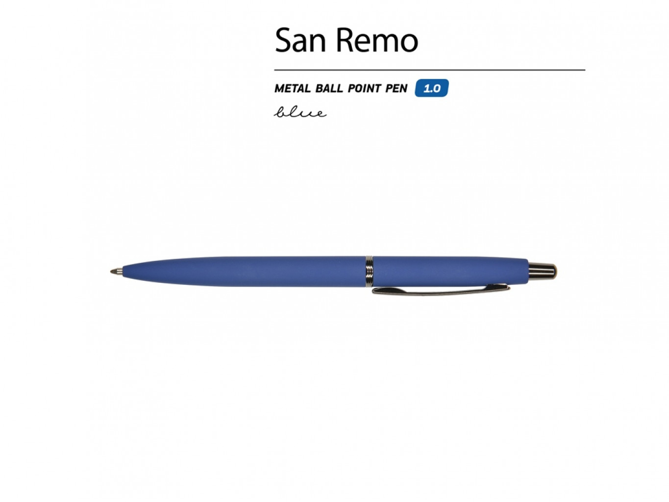 Ручка металлическая шариковая «San Remo», софт-тач Ручка металлическая шариковая «San Remo», софт-тач