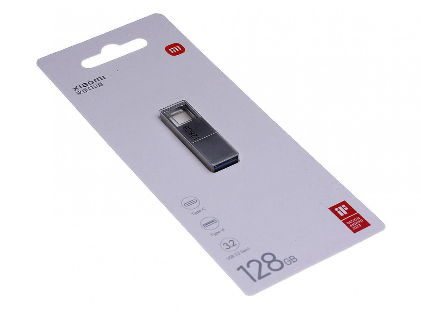 USB 3.0-флешка на 128 Гб с разъемами USB-A и Type-C