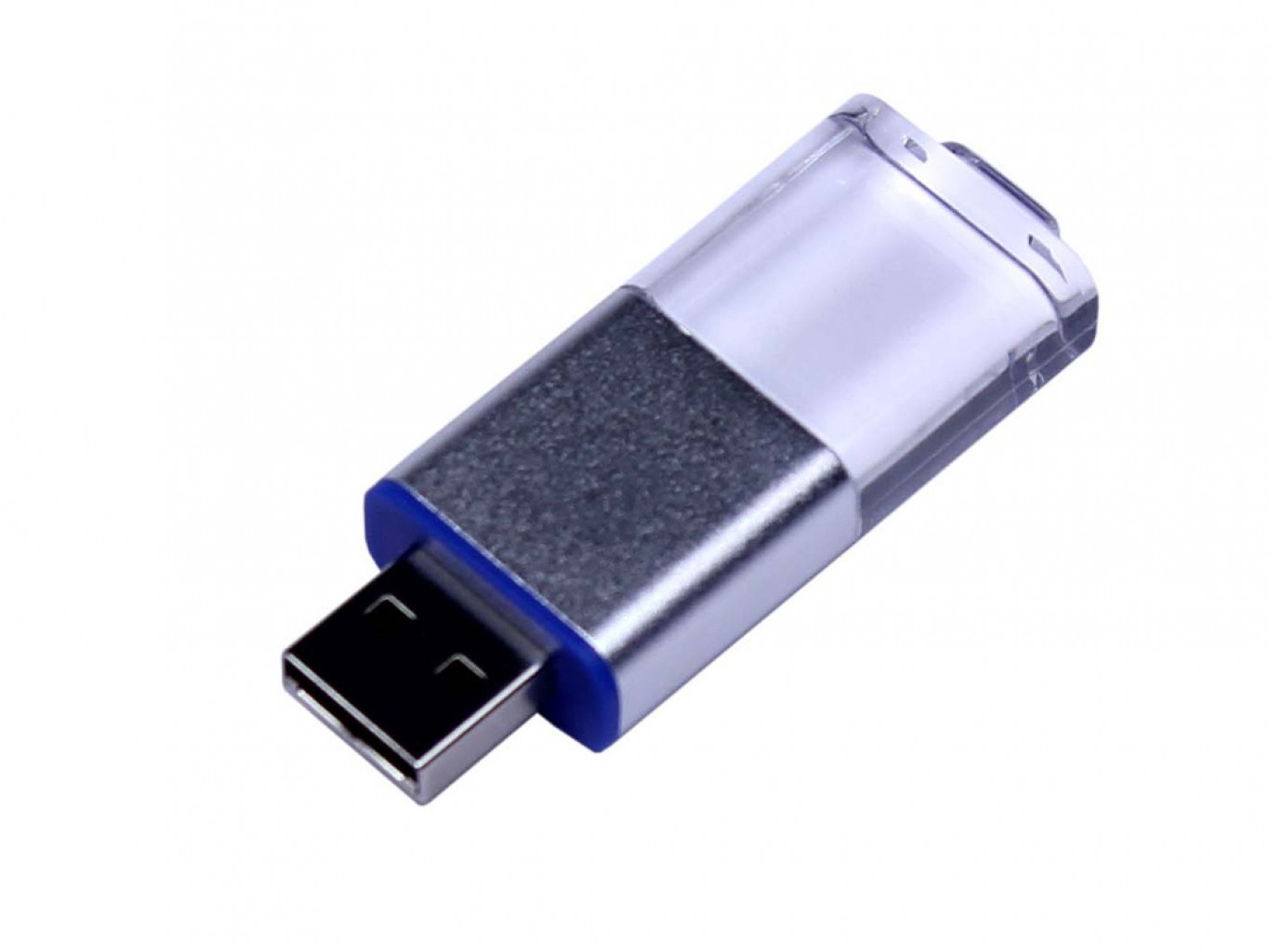 USB 2.0- флешка промо на 32 Гб прямоугольной формы, выдвижной механизм