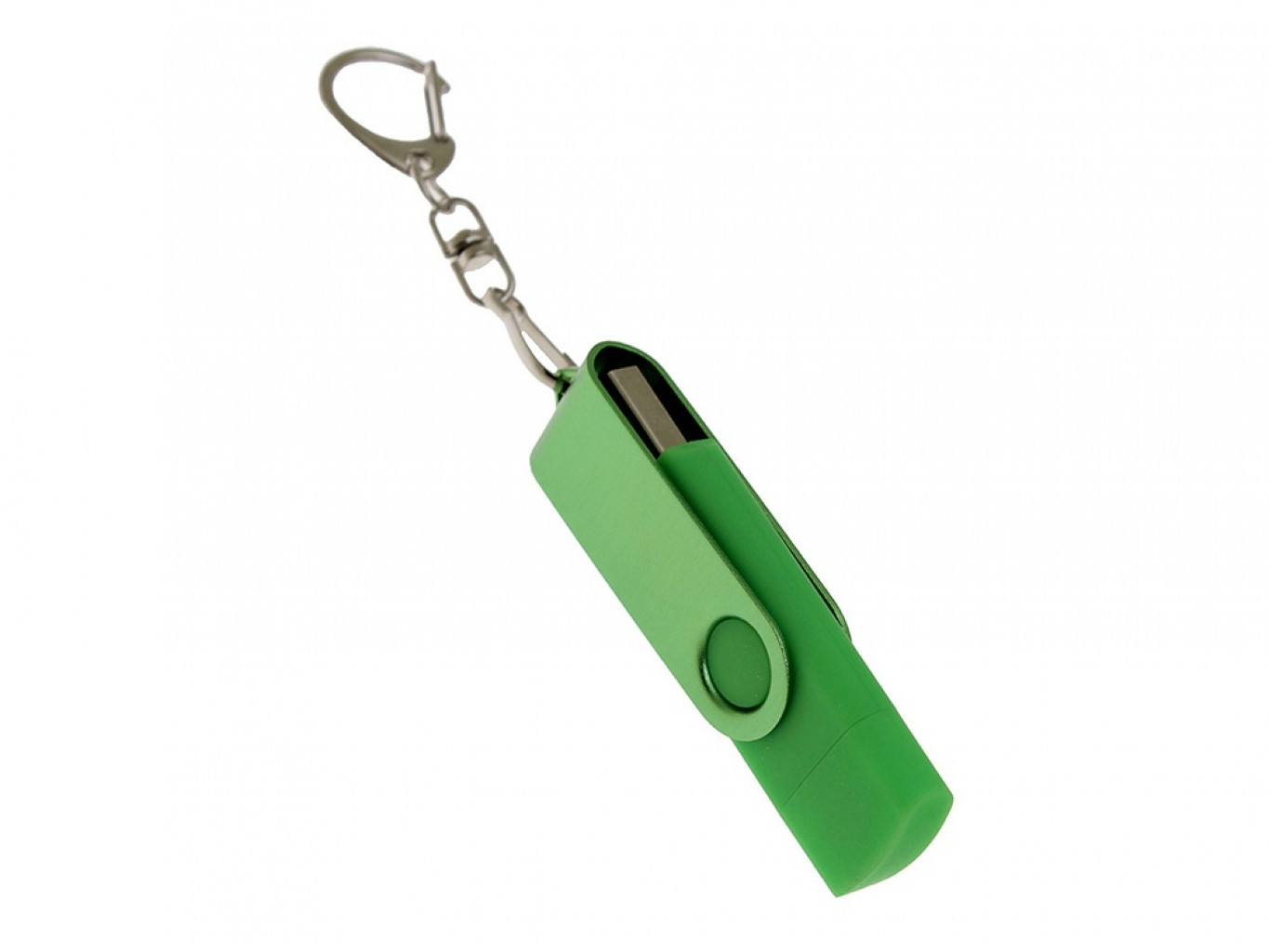 USB 3.0- флешка на 128 Гб с поворотным механизмом и дополнительным разъемом Type-C