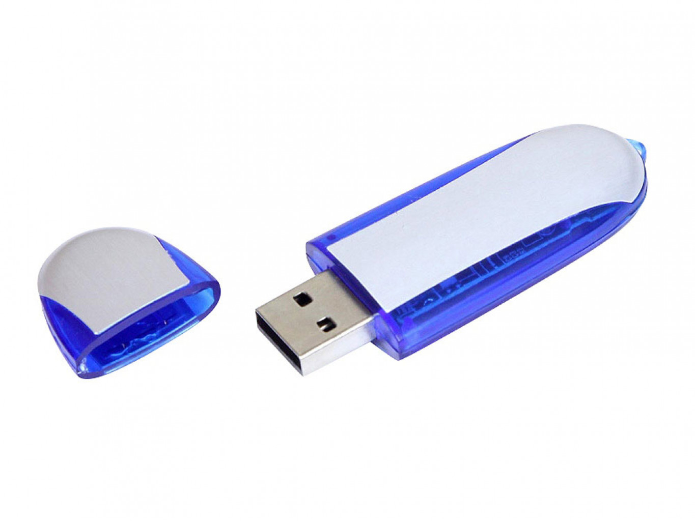 USB 3.0- флешка промо на 128 Гб овальной формы