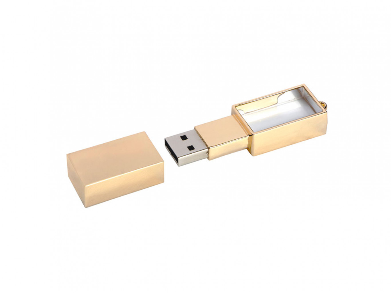 USB 2.0- флешка на 64 Гб кристалл в металле