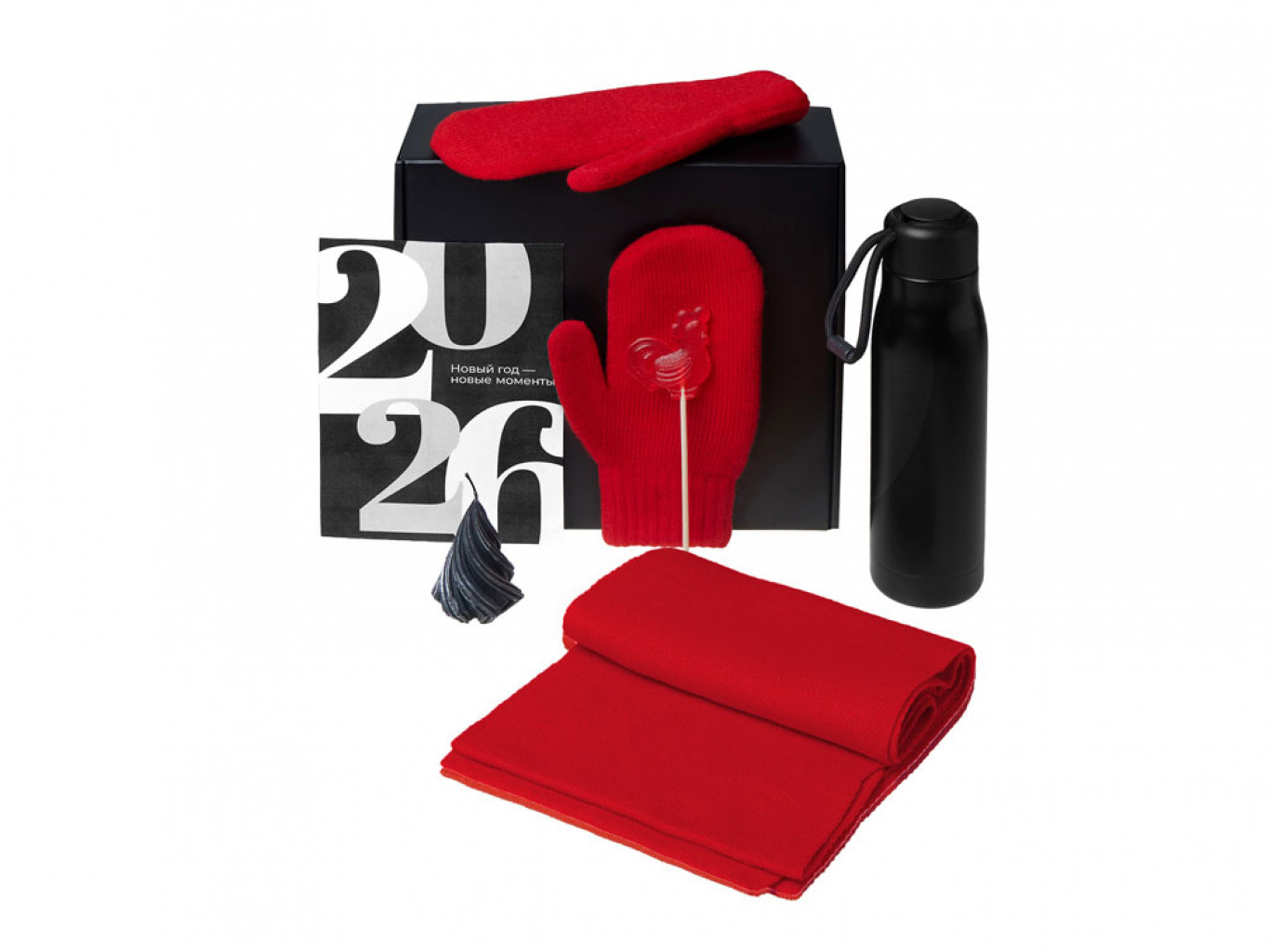 Подарочный набор «Re:Air» с варежками, шарфом и термосом