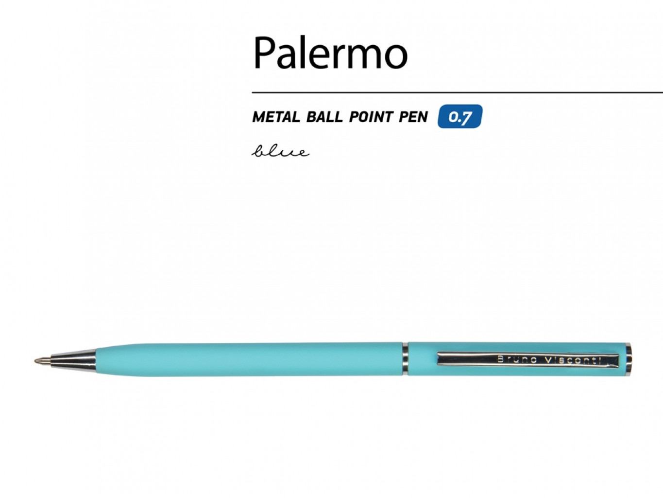 Ручка металлическая шариковая «Palermo», софт-тач