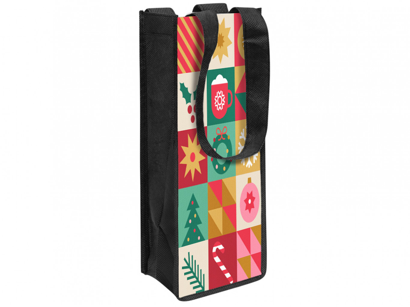 Чехол для бутылки из нетканого материала PET с возможностью полноцветной печати Чехол для бутылки из нетканого материала PET с возможностью полноцветной печати