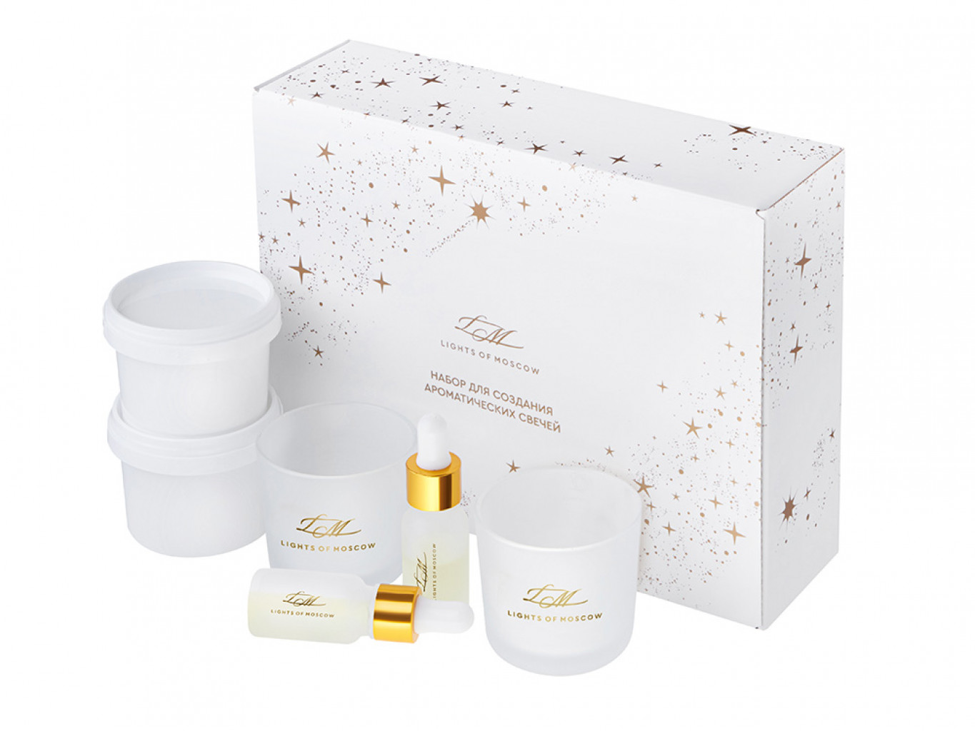 Набор для создания 2-х ароматических свечей: амбра и табак/маракуйя, сандал и пачули Набор для создания 2-х ароматических свечей: амбра и табак/маракуйя, сандал и пачули