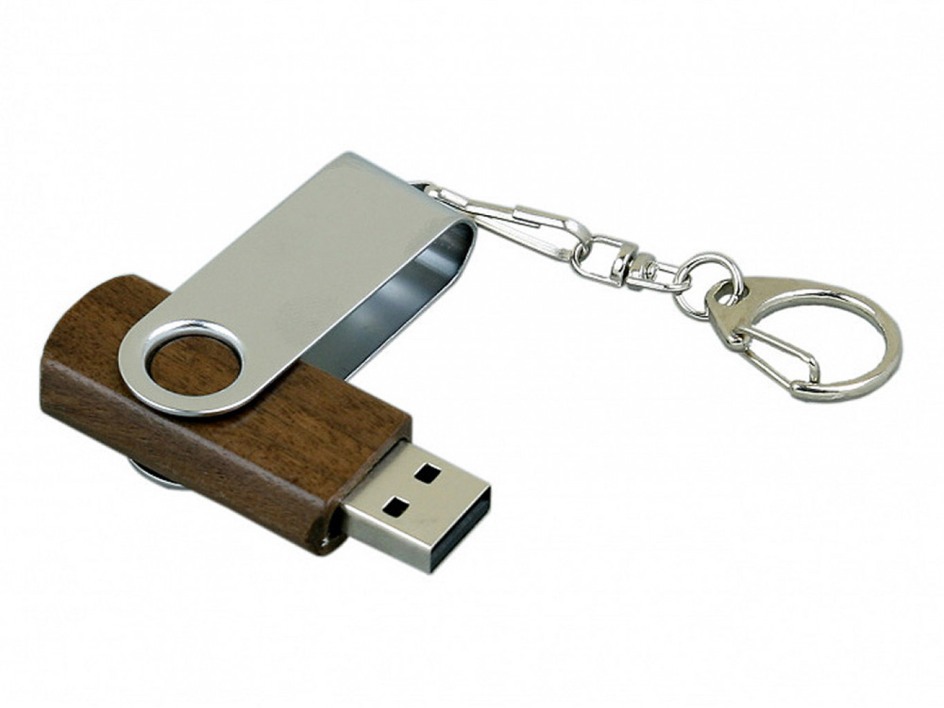 USB 2.0- флешка промо на 16 Гб с поворотным механизмом