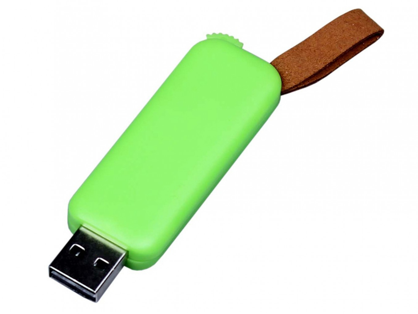 USB 2.0- флешка промо на 8 Гб прямоугольной формы, выдвижной механизм