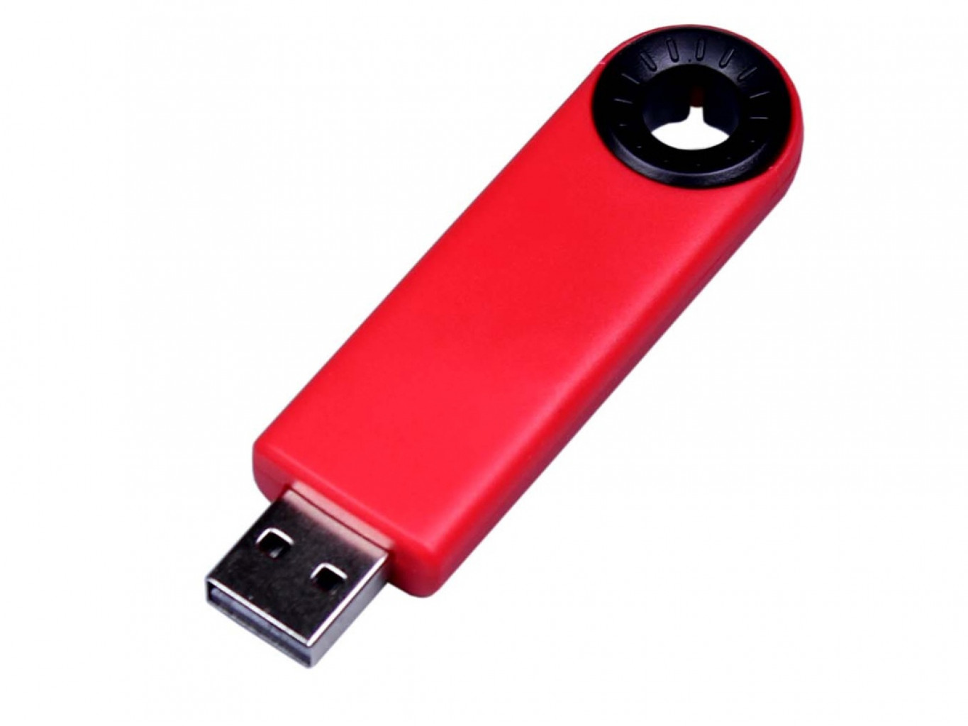 USB 3.0- флешка промо на 64 Гб прямоугольной формы, выдвижной механизм