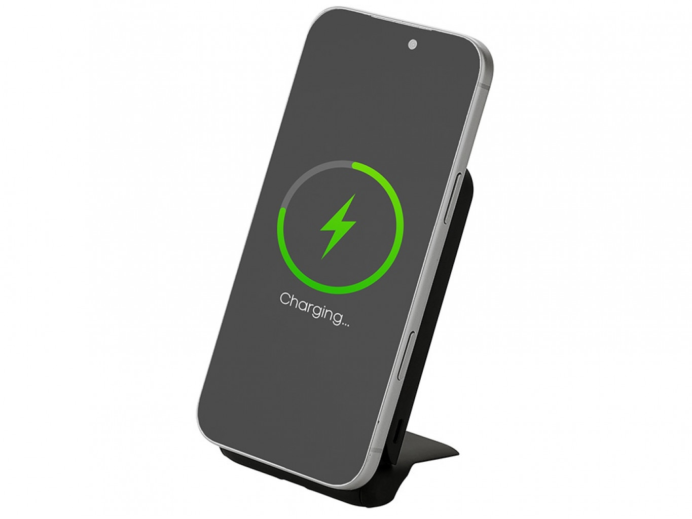 Беспроводной внешний аккумулятор с подсветкой лого и подставкой «Magflash», 10000 мАч, 15 Вт