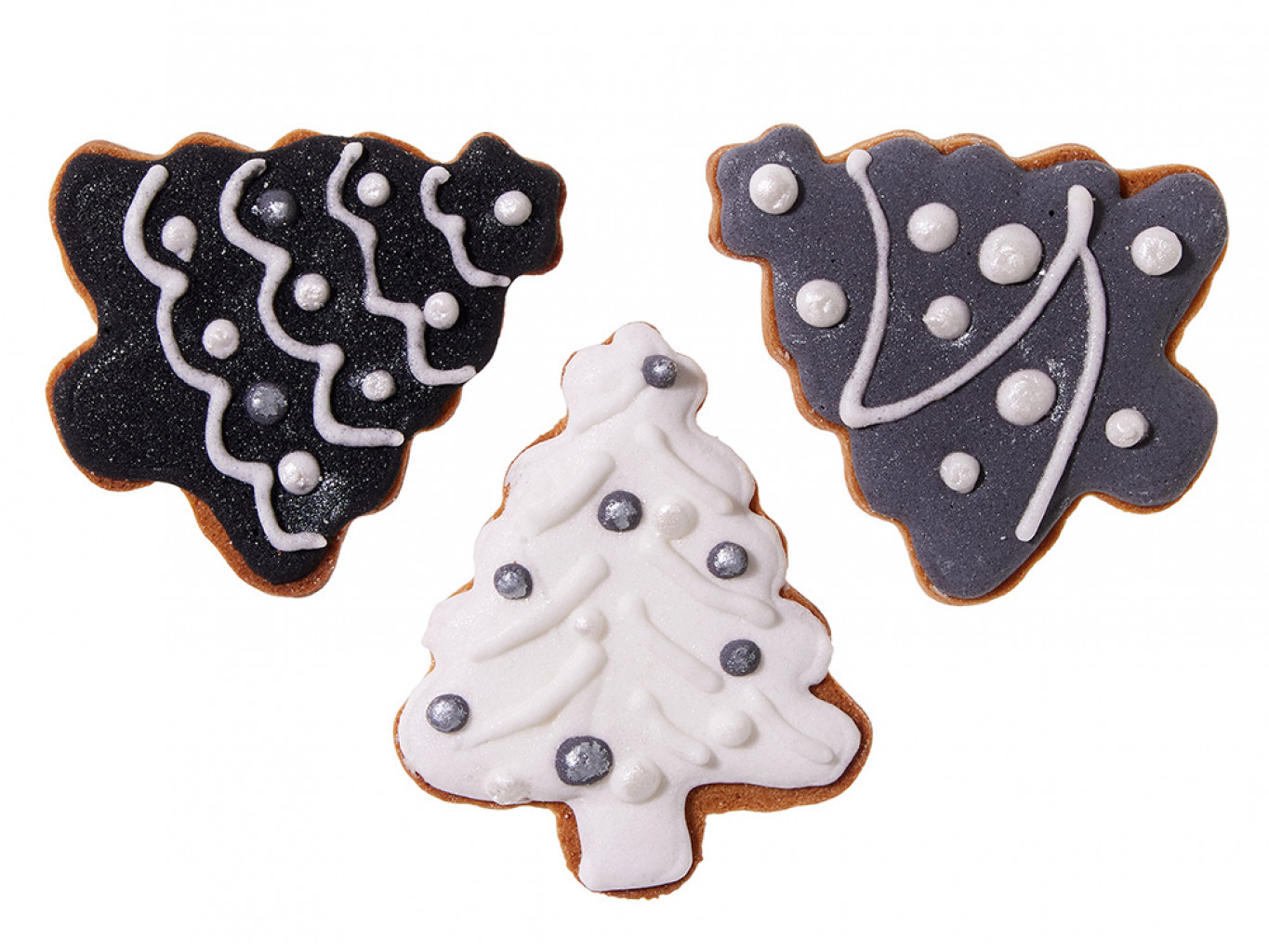 Набор новогодних имбирных печений в форме елочки Набор новогодних имбирных печений в форме елочки